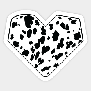 Dalmatian's Spots Love Heart Sticker